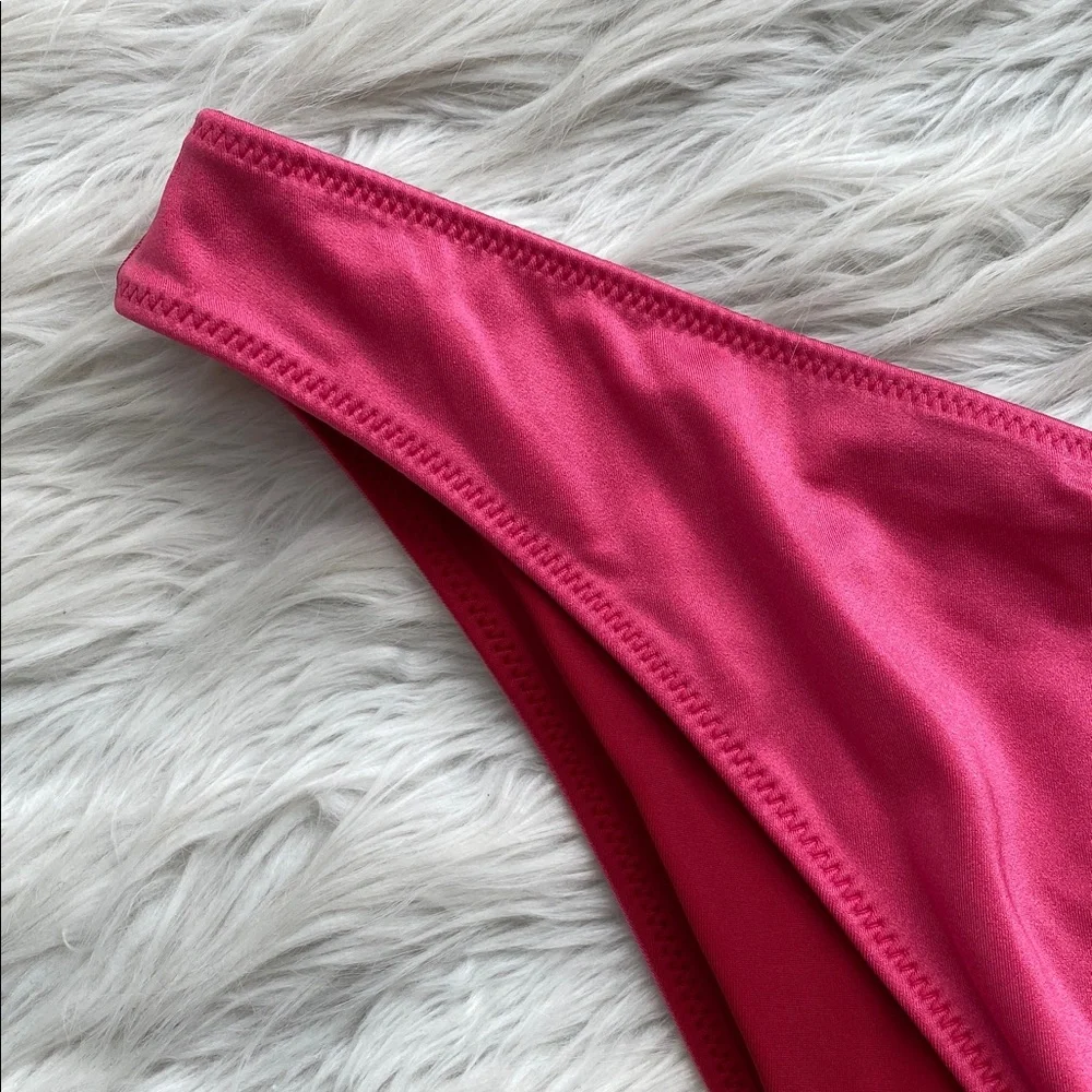 LA Hearts by PacSun | Pink & Red Reversible Ria V High Cut Bikini Bottom